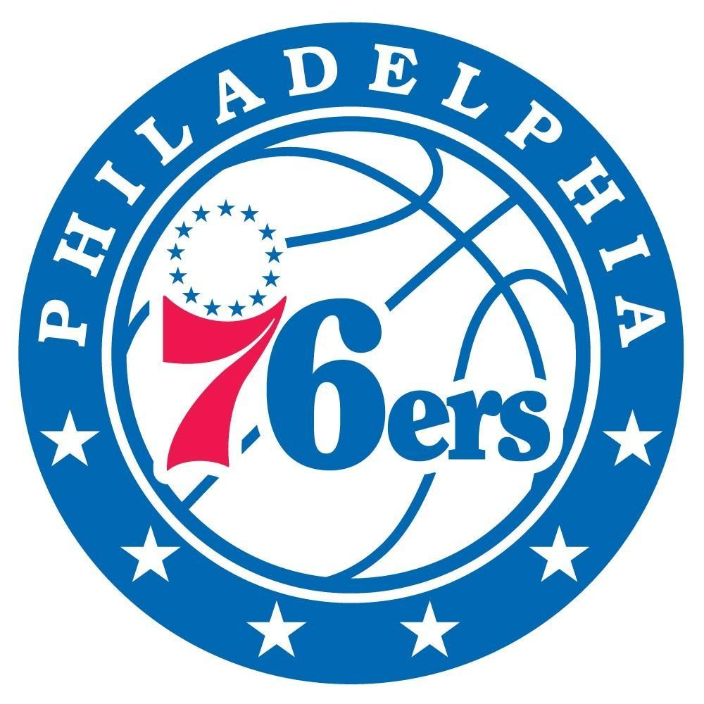 NBA Team Logo - Philadelphia 76ers Spalding 22cm NBA Team Logo Decal Sticker | US ...