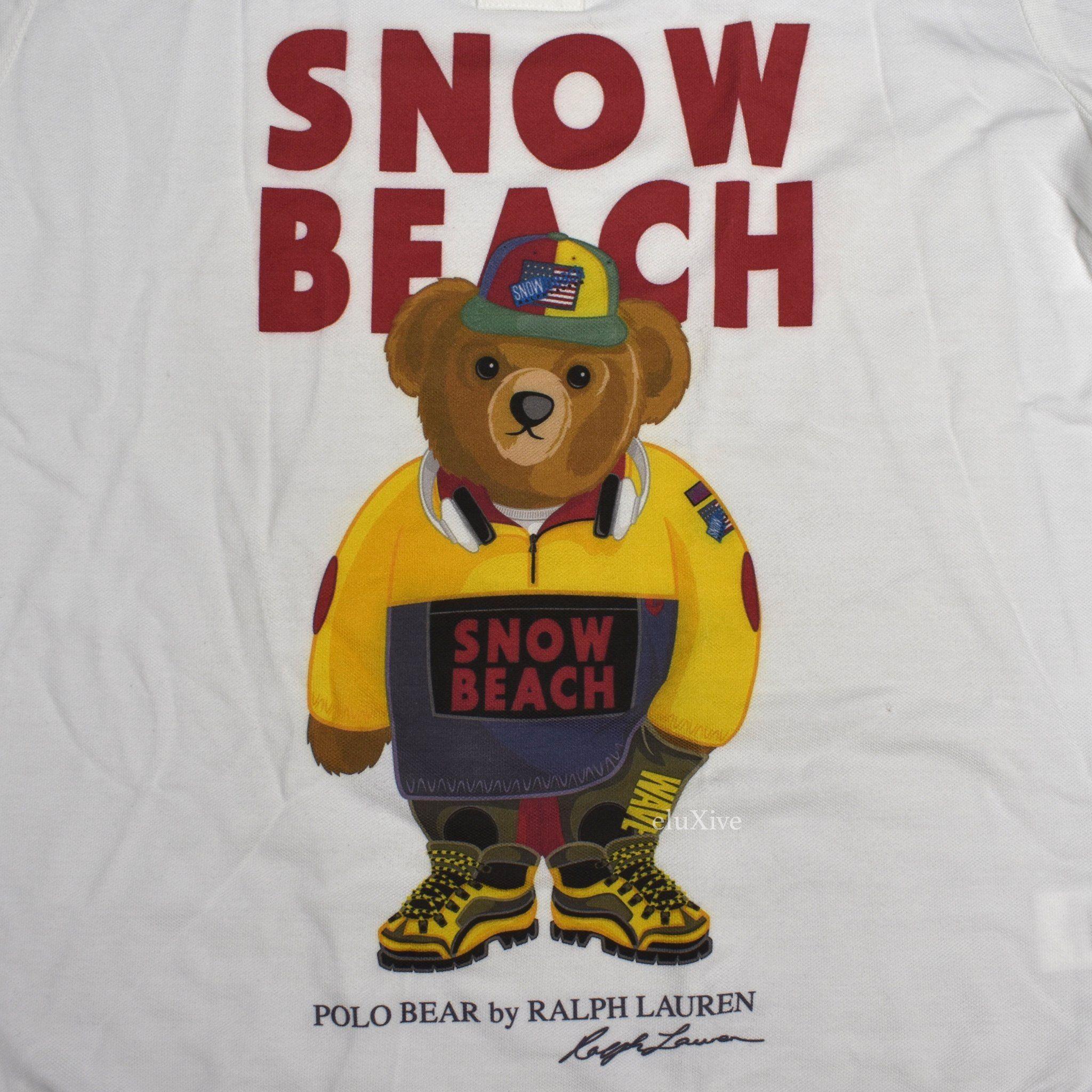 Polo Bear Logo - Polo Ralph Lauren - Men's 1993 Snow Beach Bear Logo Polo Shirt – eluXive