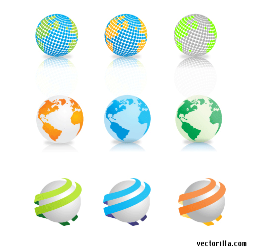 2 Globes Logo - Logo. Vectorilla.com