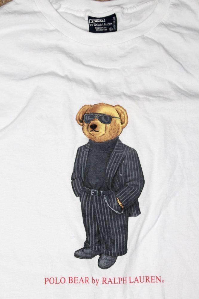 Polo Bear Logo - Vintage Ralph Lauren Polo Bear Rare T-shirt Collectible on XL in ...
