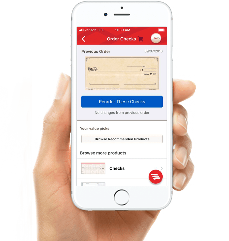 Bank of America App Logo - Securely Order Checks through Mobile Banking or Online Banking