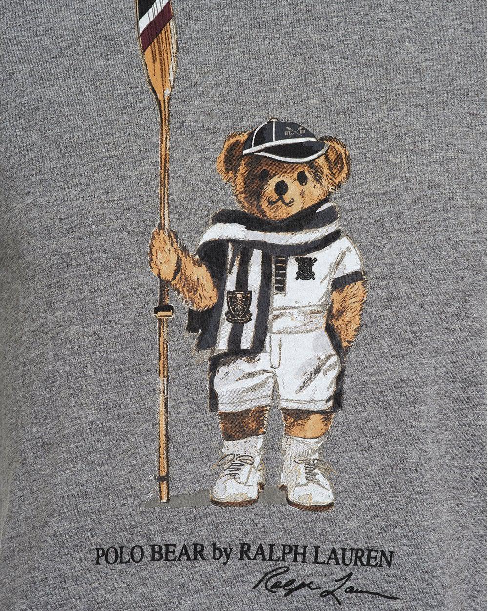 Polo Bear Logo - Ralph Lauren Polo Bear Logo T-shirt, Custom Slim Fit Grey Tee in ...