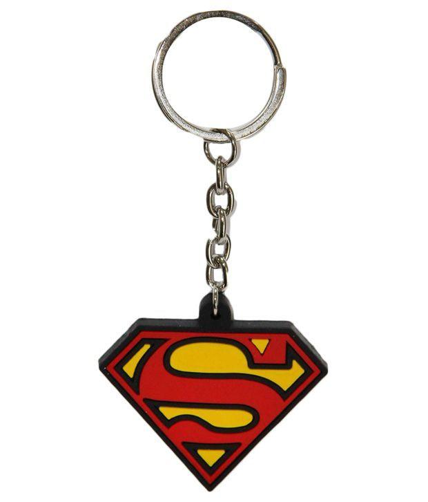 Red Yellow Superman Logo - Skyways Red & Yellow Superman Logo Key Chain: Buy Online at Low ...
