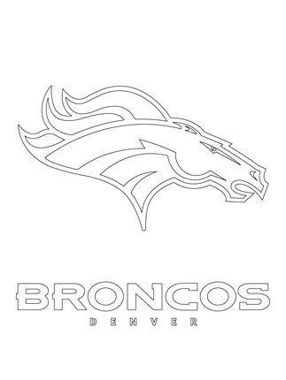 Printable Black and White Logo - Click to see printable version of Denver Broncos Logo coloring page