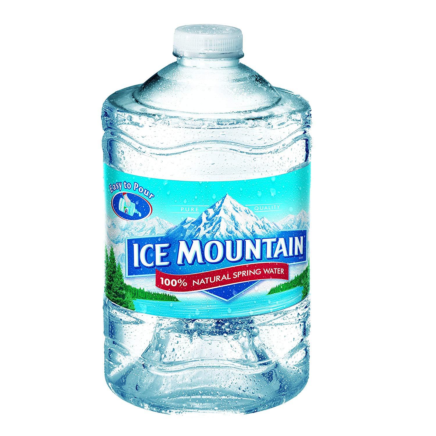 Water Bottle Ice Mountain Logo - Amazon.com : Ice Mountain 100% Natural Spring Water, 8 Ounce Mini