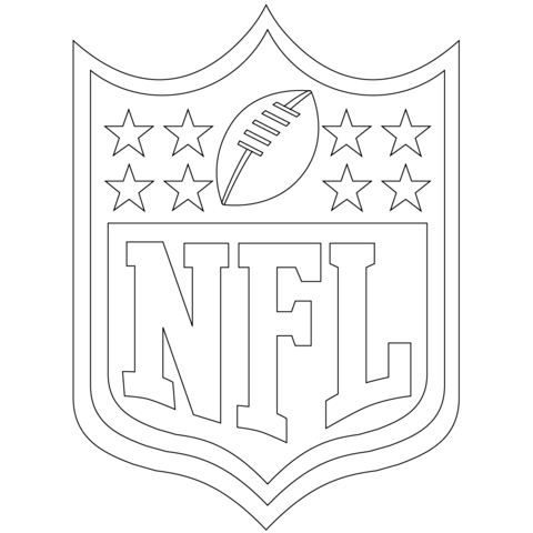 Printable Black and White Logo - NFL Logo coloring page