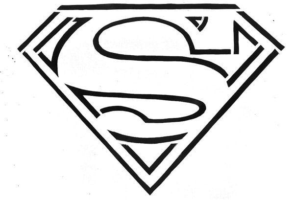 Printable Black and White Logo - Free Printable Superman Logo, Download Free Clip Art, Free Clip Art ...