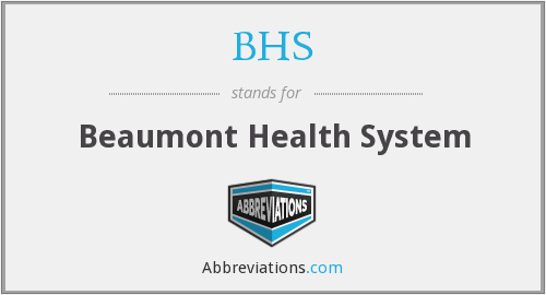 Health Systems Beaumont Logo - What is the abbreviation for Beaumont Health System?