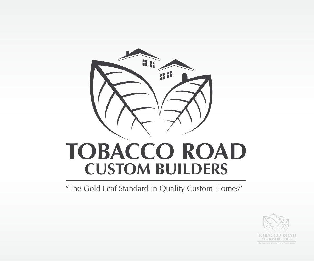 Gold Black and White Construction Logo - Serious, Modern, Residential Construction Logo Design for Tobacco