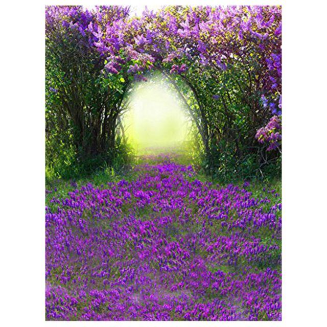 Purple and Green R Logo - FT Purple Flower Photo Background Green Spring Photography