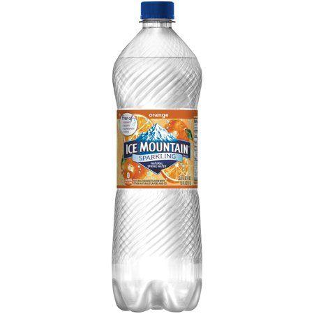 Water Bottle Ice Mountain Logo - Ice Mountain Sparkling Water, Orange, 33.8 oz. Bottle