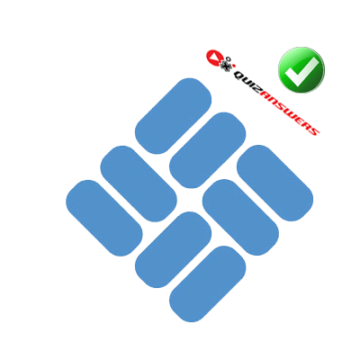 Backslash and Blue Box Logo - Blue square Logos