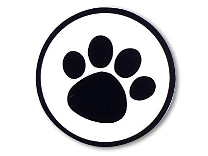 Dog Paw Logo - Amazon.com: 100 Dog Animal Paw Print Sticker 1-1/2