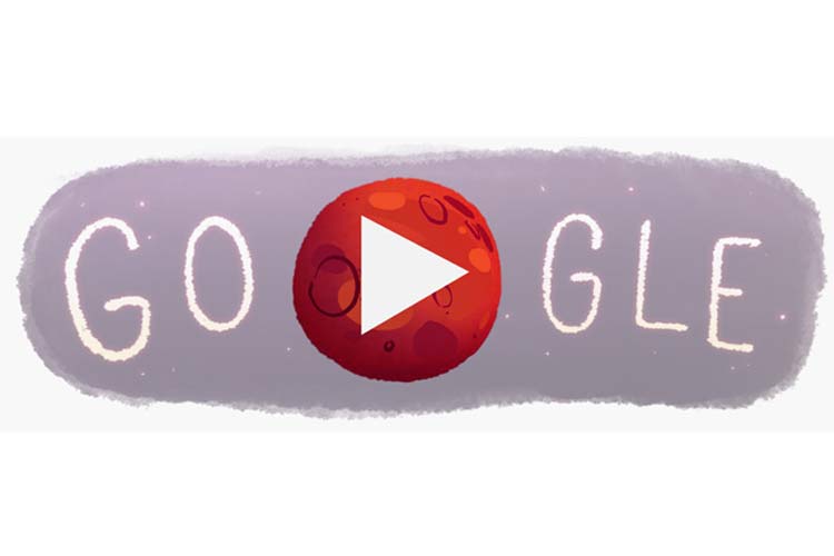 Cute Google Logo - Google's cute animated Red planet doodle celebrates evidence of ...