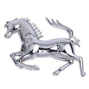 Stallion Car Logo - Silver Tone Horse Logo Emblem Badge 3D Sticker for Car J3A Y9O1 ...
