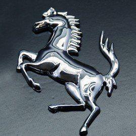 Stallion Car Logo - Ferrari Horse Symbol Car 3D Metal Chrome Badge Car Emblem Decal Side ...