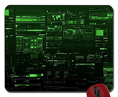 Green Tech Computer Logo - Green TECH WALL mouse pad computer mousepad: Amazon.co.uk: Electronics