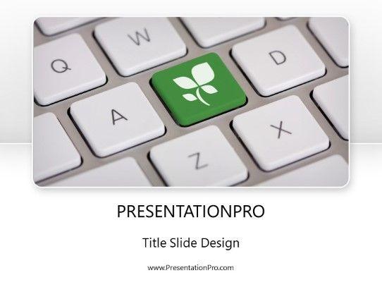 Green Tech Computer Logo - Green Technology PowerPoint template background in Technology ...
