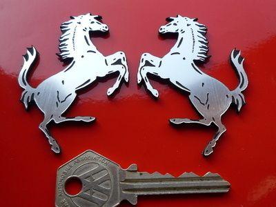 Stallion Car Logo - Ferrari Prancing Horse Laser Cut Self Adhesive Car Badges. 2.5 Pair