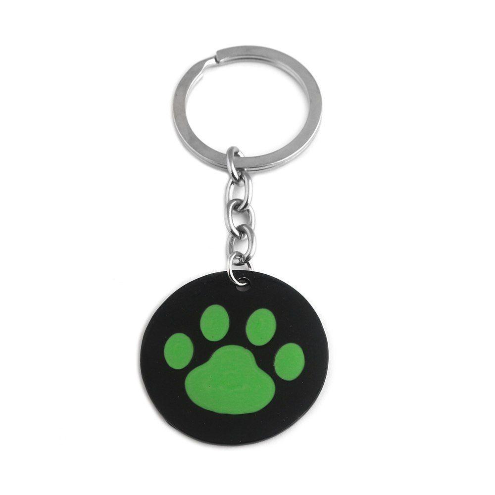 Black Paw Logo - RJ New Trendy Miraculous Ladybug Black Round Tag Logo Key Chains Cat ...