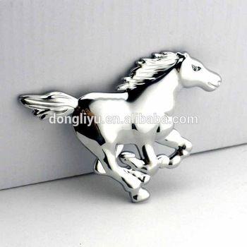 Stallion Car Logo - Factory Direct Sale Chrome Animal Emblem 3D Car Horse Logo
