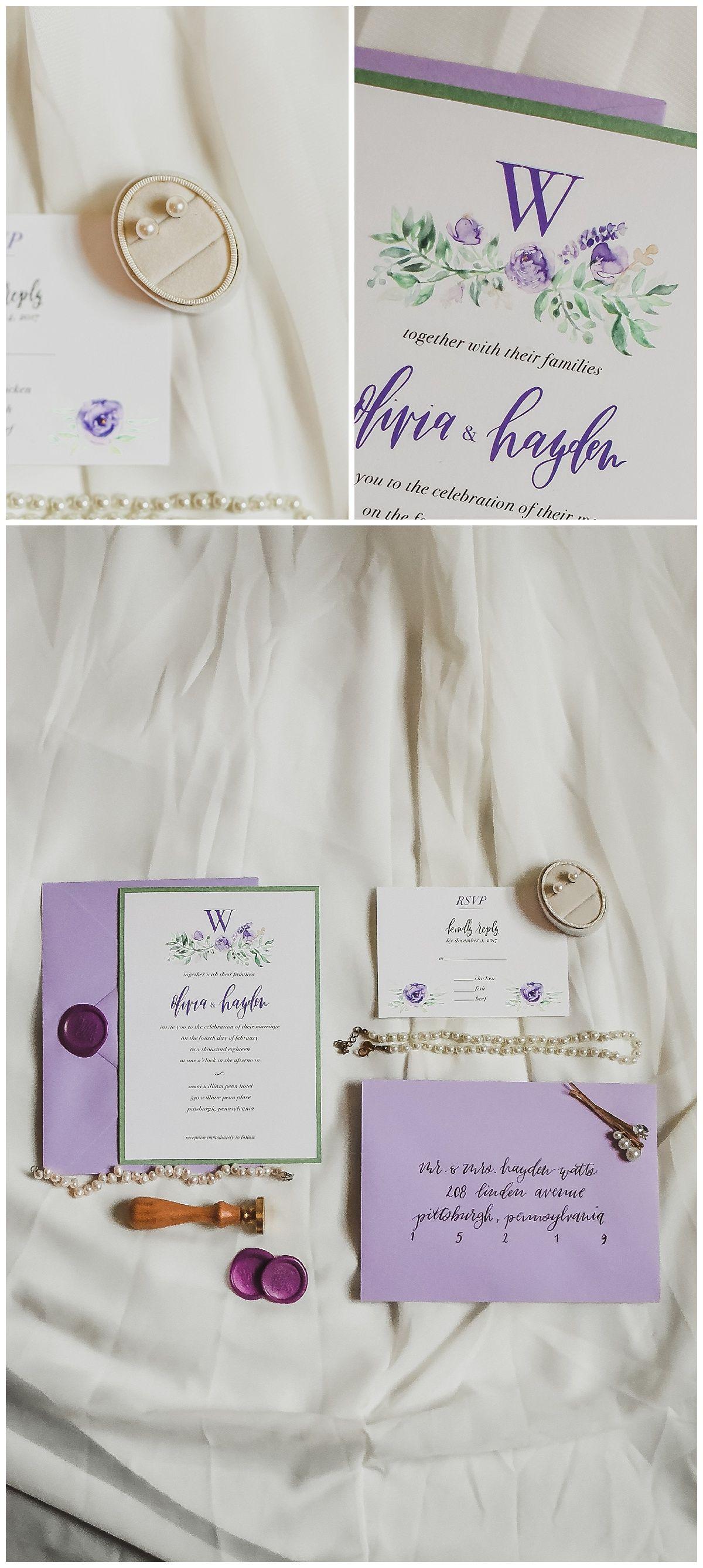 Purple and Green R Logo - Purple and Green Romantic Wedding | Pittsburgh Pennsylvania Omni ...