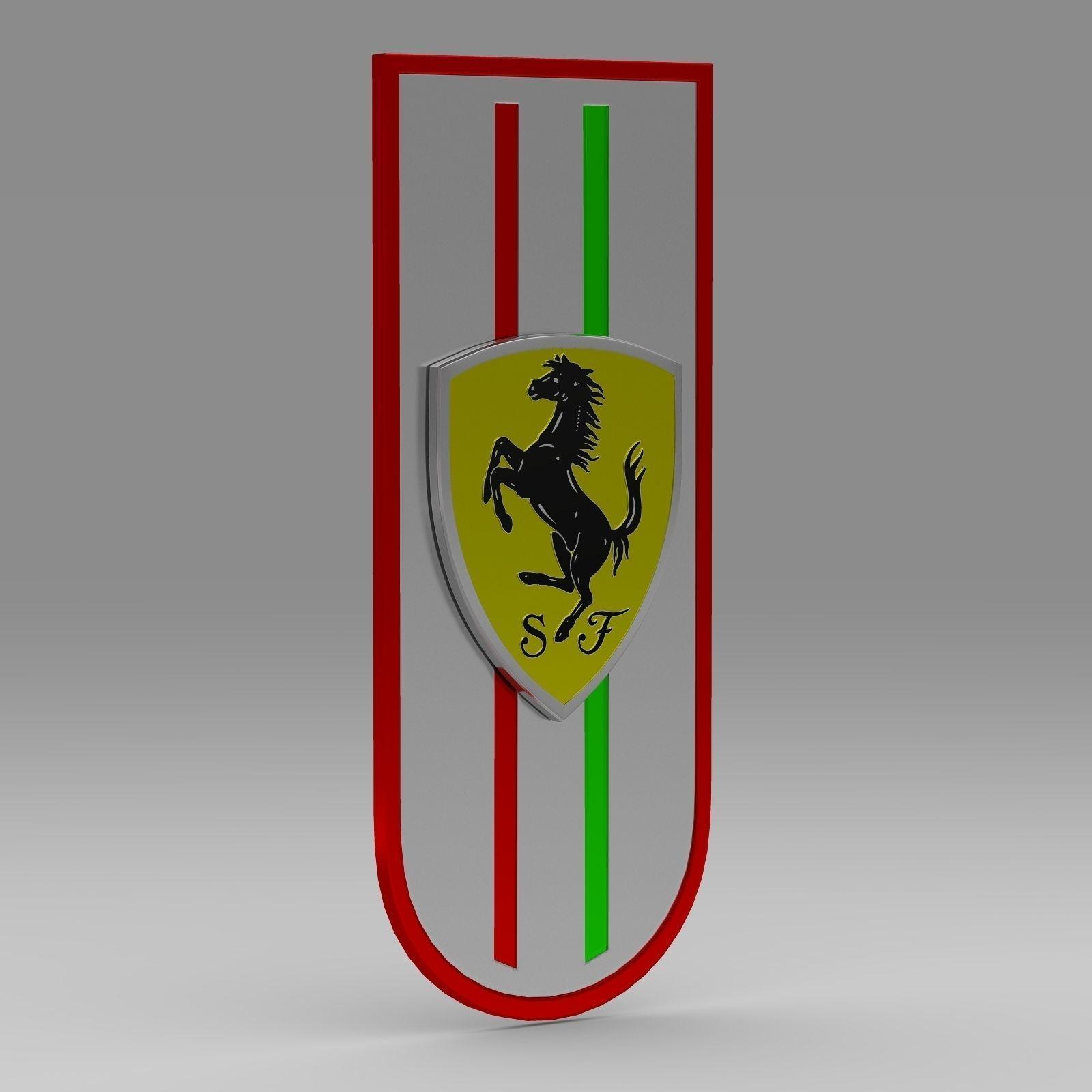 Stallion Car Logo - horse car logo 6 3D model