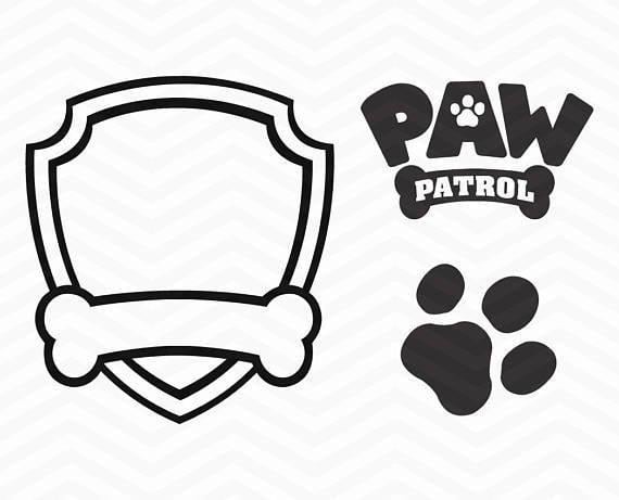 Black Paw Logo - Paw Patrol svg paw Patrol logo clip art in digital format | Etsy