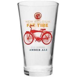 New Belgium Logo - New Belgium Brewing Company Fat Tire Amber Ale Logo Pint Glass