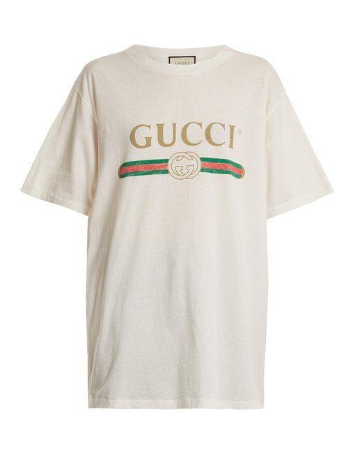 Gucci Clothing Logo - Logo Print Cotton T Shirt. Gucci. MATCHESFASHION.COM US