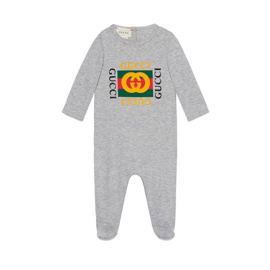 Gucci Clothing Logo - Baby sleepsuit with Gucci logo