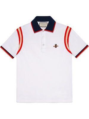 Gucci Clothing Logo - Cotton polo with bee