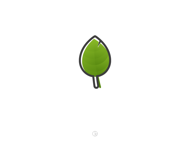 Ice Cream Green Leaf Logo - Green Leaf by Daniel Rotter | Dribbble | Dribbble