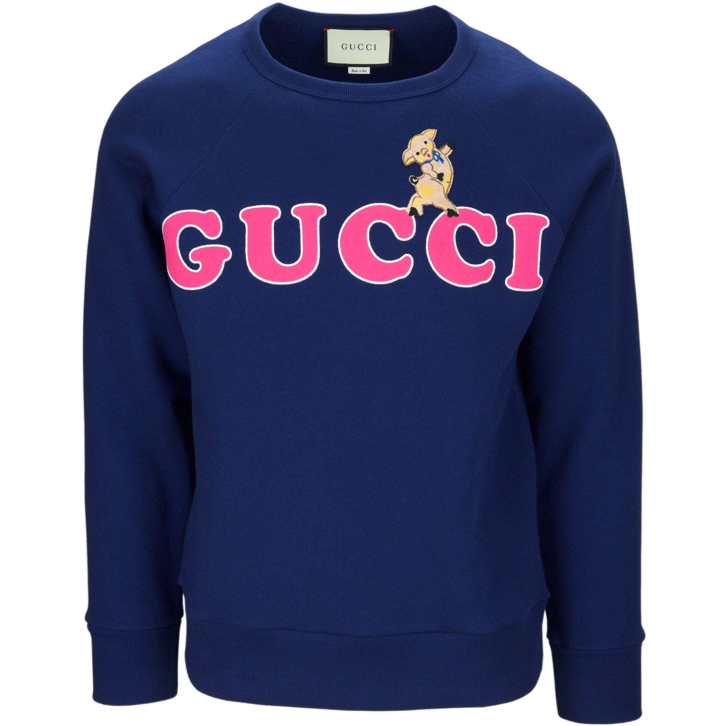 Gucci Clothing Logo - Gucci Pig Patch Logo Sweatshirt