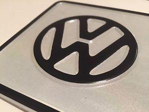 Cool VW Logo - Pressed Metal VW Show Number Plates Pair Embossed VW Logo UK Font ...