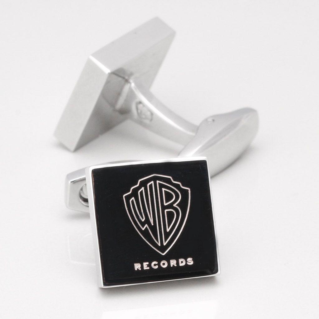 Silver Square Logo - Silver Plated Square Engraved Logo Cufflinks by Badger & BrownBadger ...