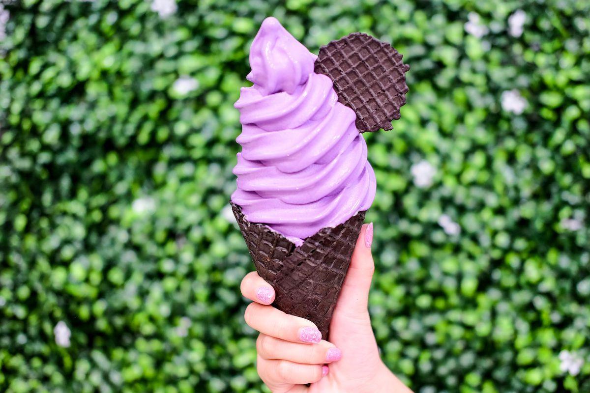 Ice Cream Green Leaf Logo - A New Vietnamese Soft Serve Shop Will Soon Debut Waffles and Ube Ice