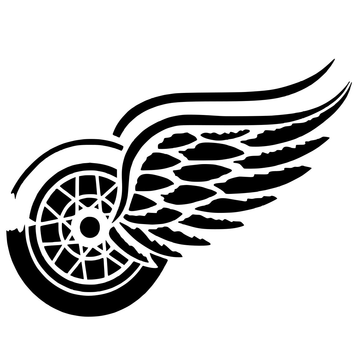 Black and White Detroit Red Wings Logo - Detroit Red Wings SVG File Download Red Wings | cricut | Detroit Red ...