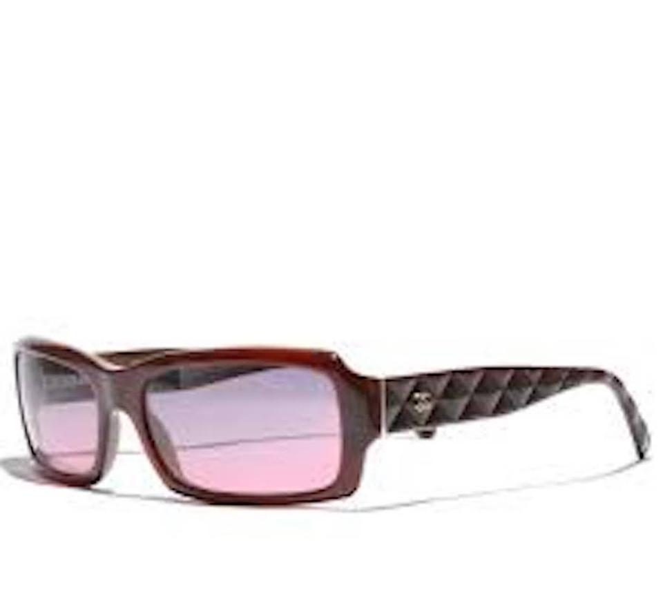 Silver Square Logo - Chanel Burgundy Brown Tortoise 5125 Quilted Cc Logo Silver Square ...