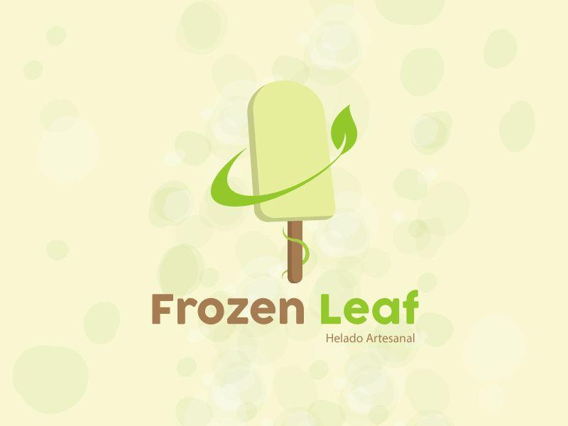 Ice Cream Green Leaf Logo - Frozen Leaf Logo by Angel Vasquez | Dribbble | Dribbble