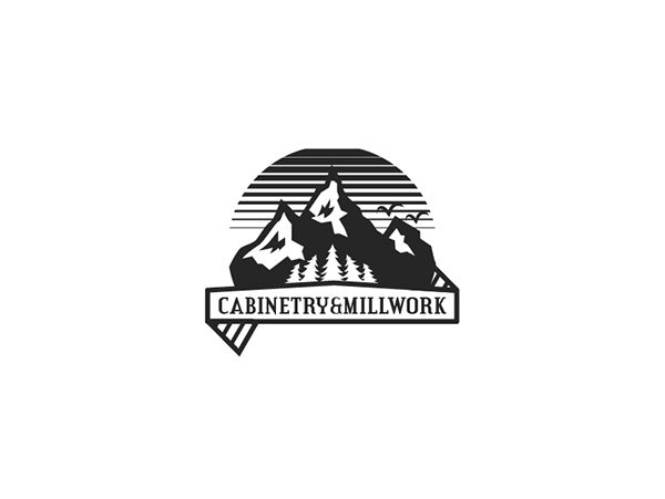 Mountain Millwork Logo - Millwork mountain rustic logo on Wacom Gallery