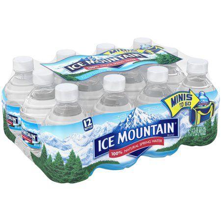 Water Bottle Ice Mountain Logo - Ice Mountain Mini Natural Spring Water, 8 Fl. Oz., 12 Count