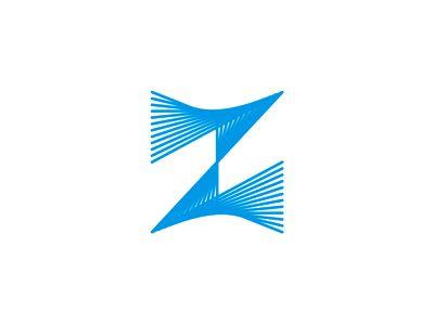 Z Symbol Logo - Z letter mark: interactive dynamic forces logo design symbol