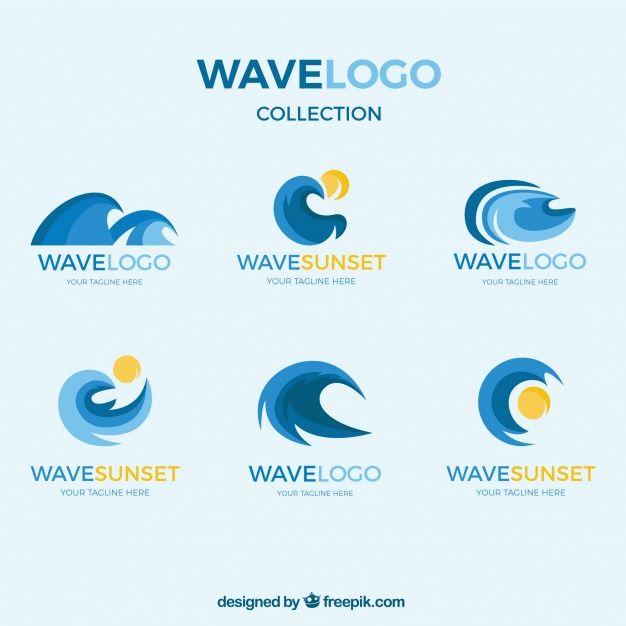 Abstract Waves Logo - Pack abstract waves logos Vector | Free Download