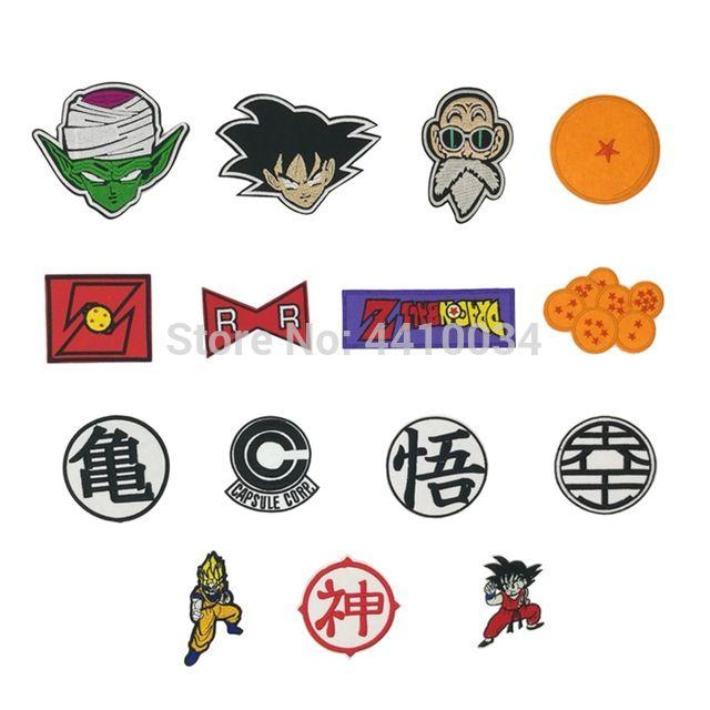 DBZ Logo - Dragon Ball iron on patch DBZ Roshi Vegeta Z Kame Turtle Symbol Logo Goku  Keio Anime Japanese Cosplay Embroidered Emblem otaku