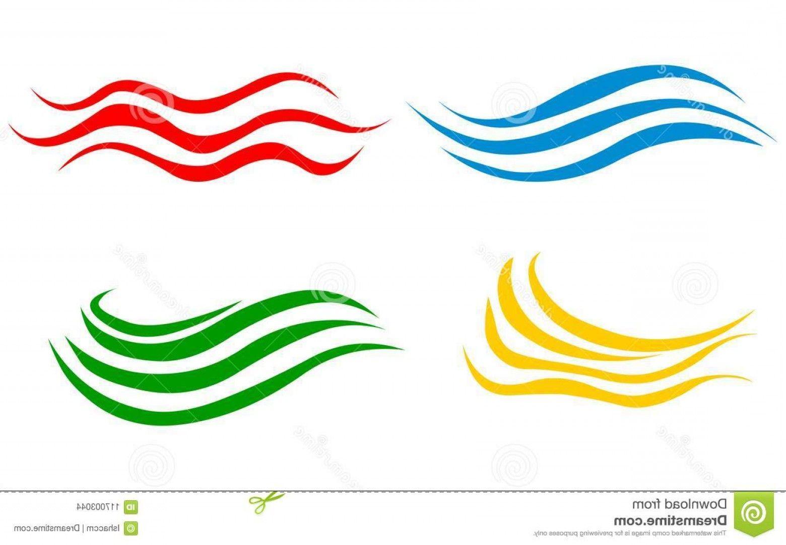 Abstract Waves Logo - Illustration Wave Isolated White Background Wave Icon Logo Vector ...