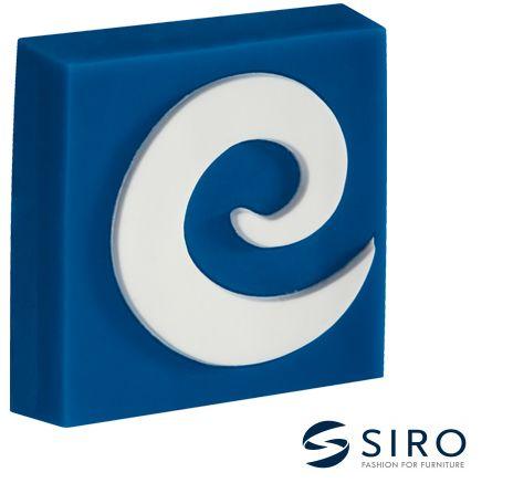 Blue Square Company Logo - Siro 'Blue Square & Gold Star' Cabinet Knob from Door