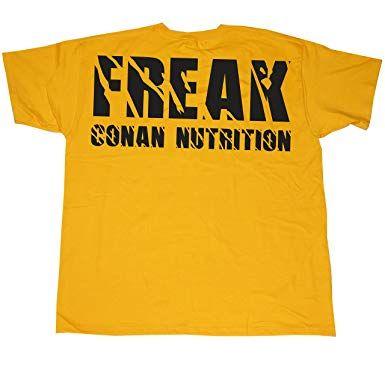 Small Amazon Logo - Conan Nutrition Logo T-Shirt Freak Yellow - Yellow - Small: Amazon ...