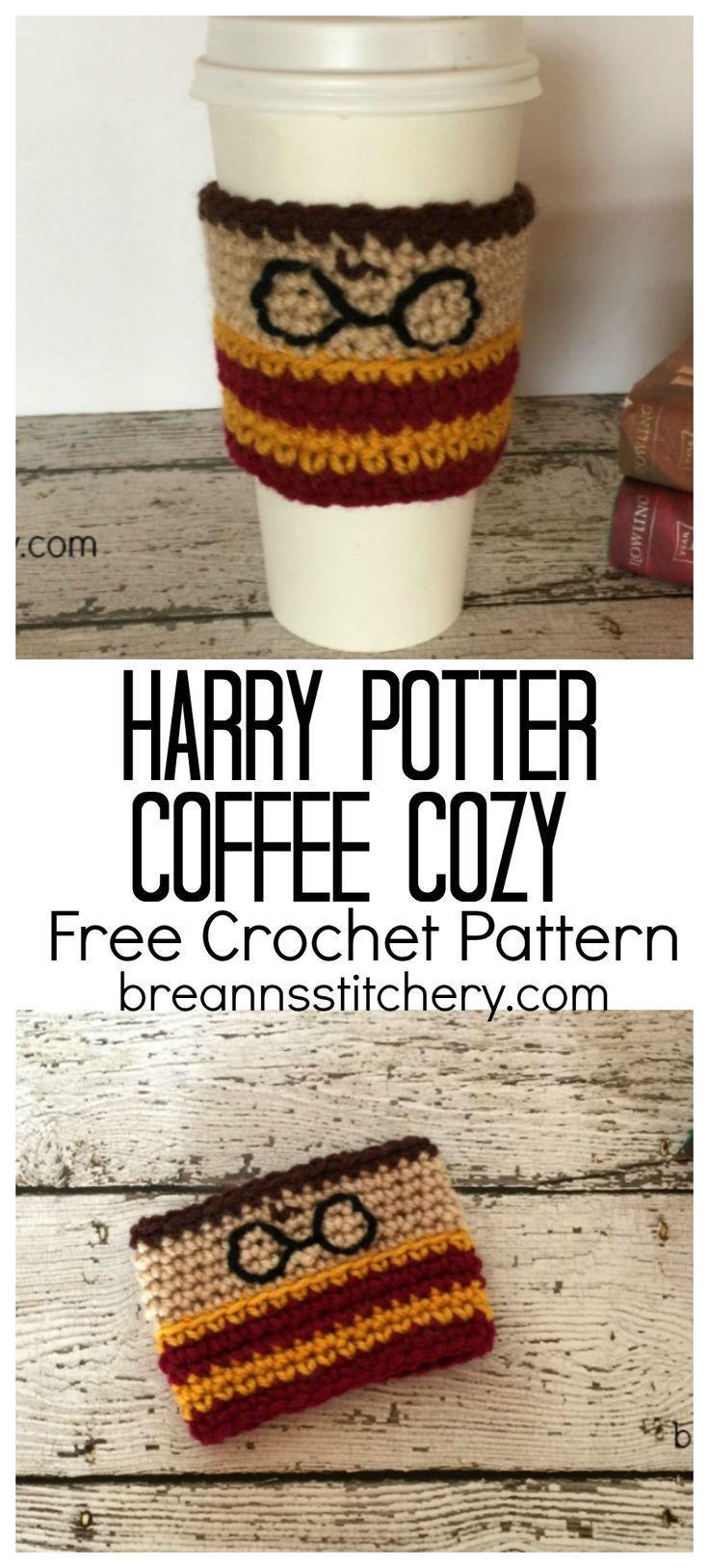 Crochet Harry Potter HP Logo - Harry Potter Crochet Coffee Cozy. Crochet. Crochet, Harry potter