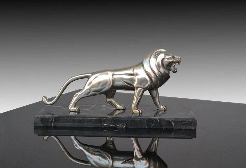 Art Deco Lion Logo - 1930.fr Art deco bronze Lion by Hugues - Art deco sculptures bronze ...